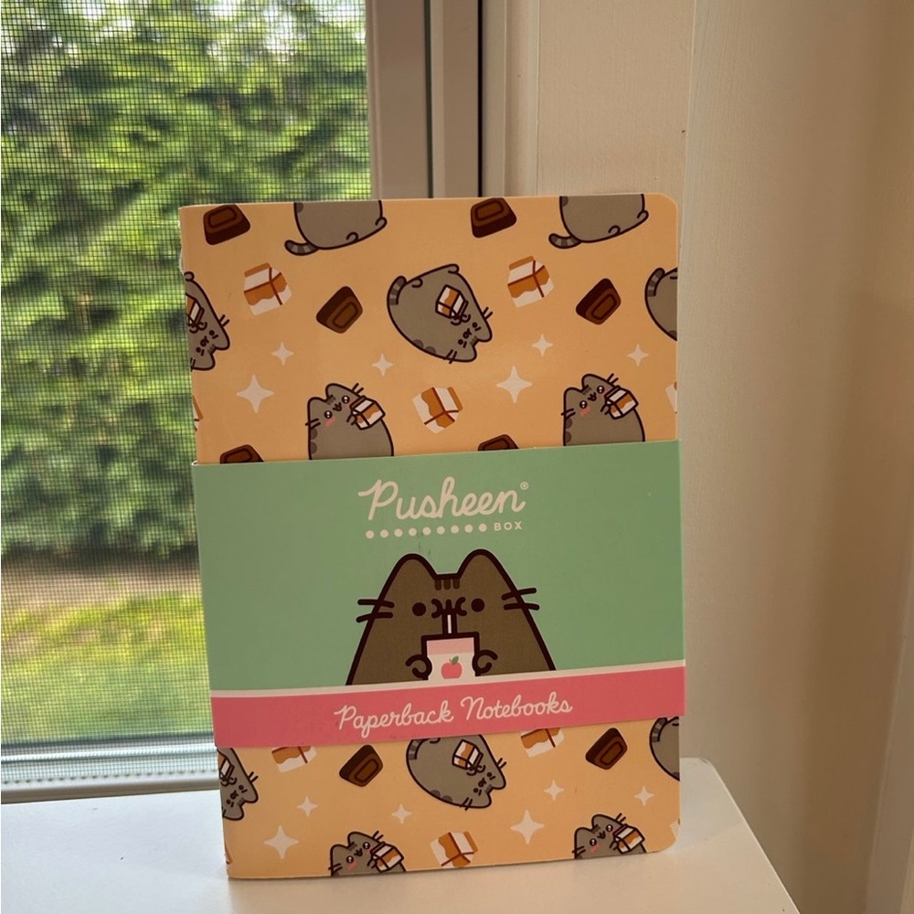 NWT Pusheen sips Pusheen box exclusive notebook set chocolate strawberry milk
